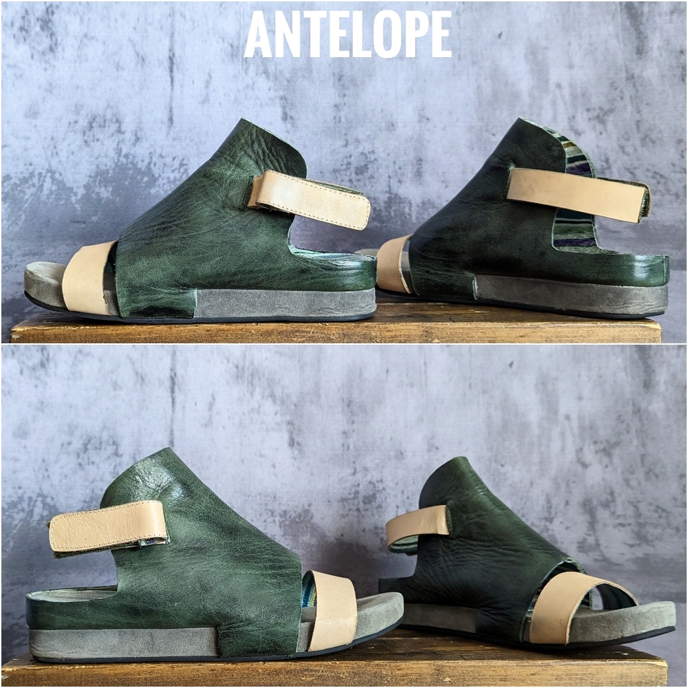 Antelope Green Slingback sandals, size 36 - US 5.5 - 6